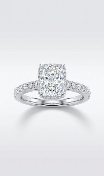 SMARAGD-KISSEN-TRIO-RING „GRACE“ 1,74 ct